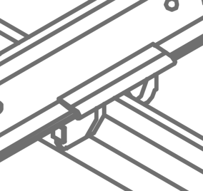 Соединитель Nr.93C (63455) направляющих 87B и 45, 100 шт./уп.
