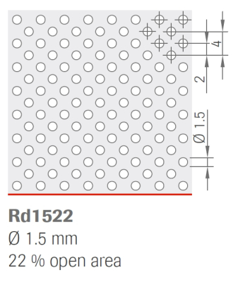 Панель OWAtecta K07 600х600 мм, оцинк. 0,5 мм, перф. Rd1522, флис, RAL 9003