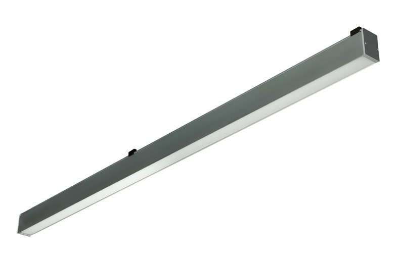 Линейный светильник FLORA 38W, 3600lm, 4000K, IP40 (50х70х1540), БАП 1ч,  серый 