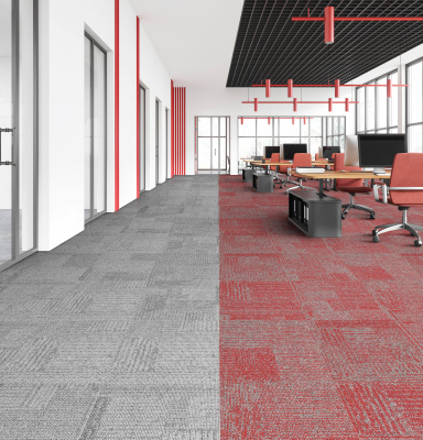 Ковровая плитка Innovflor Universe 202 0.5*0.5 м 100% ПОЛИАМИД Solution dyed Бордовый