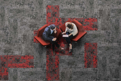 Ковровая плитка Innovflor Nature 05 0.5*1.00 м 100% ПОЛИАМИД Solution dyed Красный