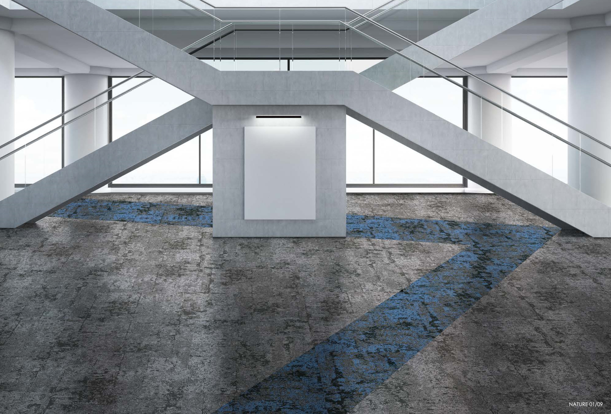 Ковровая плитка Innovflor Nature 09 0.5*1.00 м Синий