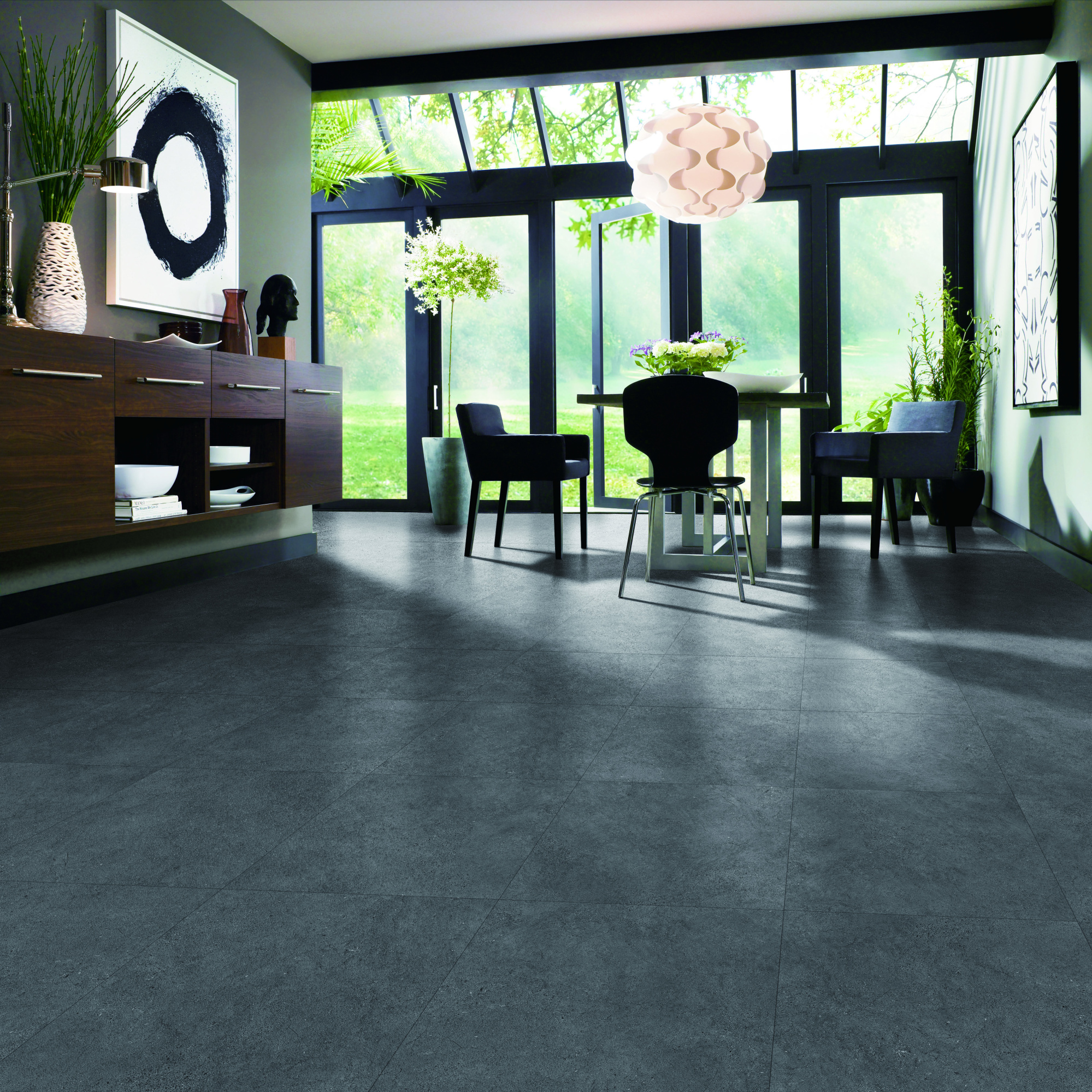 ПВХ плитка  8520 Concrete Dark Grey, 914.4 X 914.4 мм (упак.4,18 м2) Vertigo