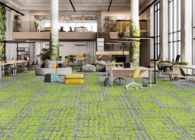 Ковровая плитка Innovflor Galaxy E B04 0.5*0.5 м 100% ПОЛИАМИД Solution dyed Зеленый, светлый