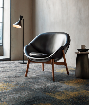 Ковровая плитка BLOQ (БЛОК) Trinity Assembly 901 Cement 0.5x0.5 m 100% ПОЛИАМИД Solution dyed made by Aquafil