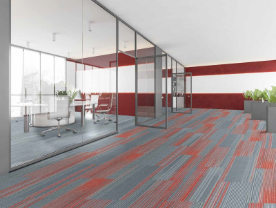 Ковровая плитка Innovflor Colorline 4B 0.25*1.00 м 100% ПОЛИАМИД Solution dyed Серый