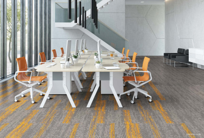 Ковровая плитка Innovflor Jumpline B 03 0.25*1.0 м 100% ПОЛИАМИД Solution dyed Серый