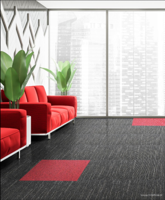 Ковровая плитка Innovflor Space D 03 0.5*0.5 м 100% ПОЛИАМИД Solution dyed Черный