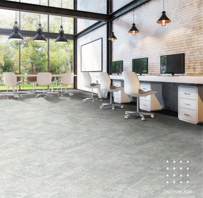 Ковровая плитка Innovflor Discover A04  0.5*0.5 м 100% ПОЛИАМИД Solution dyed Серый