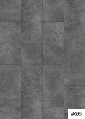 ПВХ плитка KBS floor (КБС флоор) Stone collection Dark Concrete VL 89706-007 4,0 мм / 0,55 мм / 600х600 мм, упак.2,88м2 Серый, темный