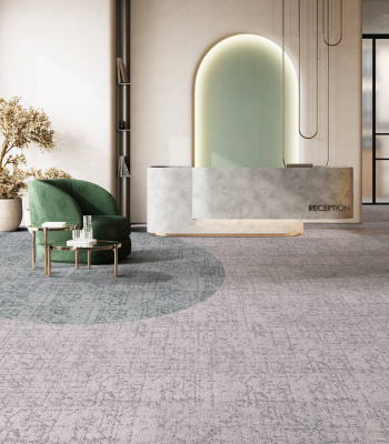Ковровая плитка Innovflor Memories 04 0.25*1 м 100% ПОЛИАМИД Solution dyed Серый, светлый