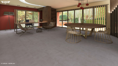 ПВХ плитка Ado Floor Stona Series Mastro 4010/55, 610х610х2,5мм Серый