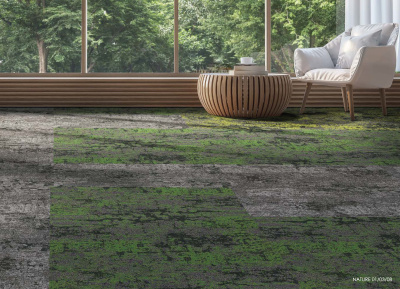 Ковровая плитка Innovflor Nature 08 0.5*1.00 м 100% ПОЛИАМИД Solution dyed Зеленый